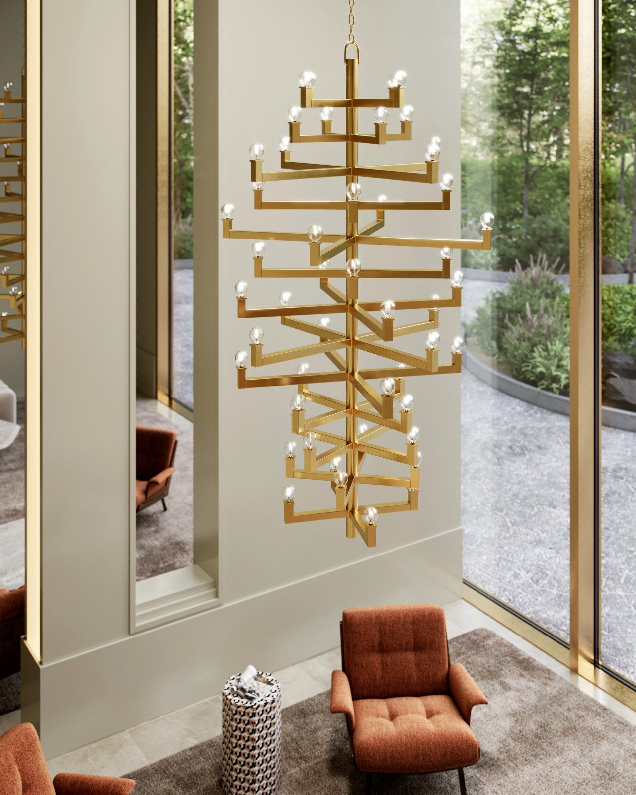 Andre Grande Brass Chandelier